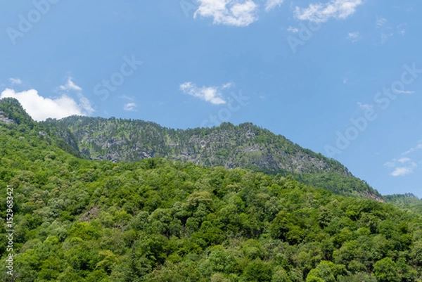 Obraz Mountain landscape on a sunny day. The mountains of Abkhazia