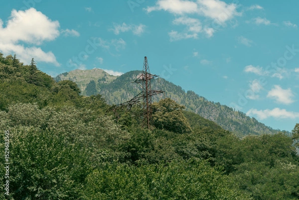 Obraz Mountain landscape on a sunny day. The mountains of Abkhazia