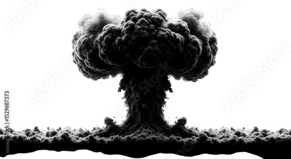 Fototapeta Towering cloudscape An atomic spectacle