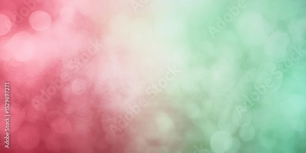 Fototapeta Soft Blurry Pink and Green Gentle Gradient Bokeh Texture Background for Dreamy Abstract Wallpaper