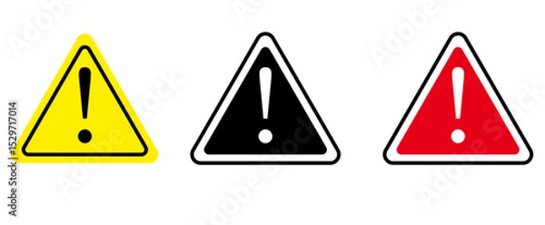 Obraz Warning signs in three colors