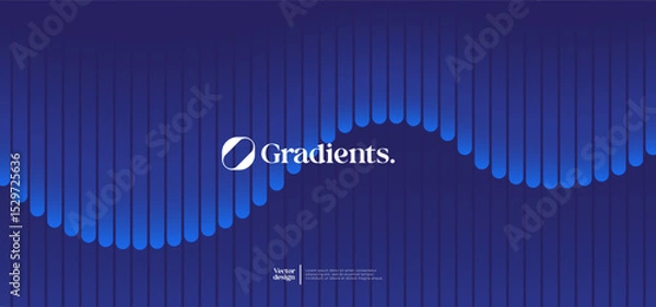 Fototapeta Minimal geometric background. Gradient linear pattern composition. Eps10 vector.