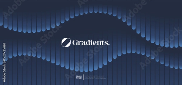 Fototapeta Minimal geometric background. Gradient linear pattern composition. Eps10 vector.