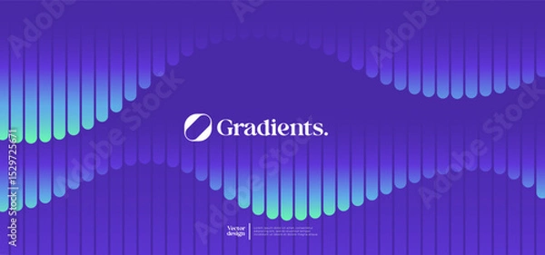 Fototapeta Minimal geometric background. Gradient linear pattern composition. Eps10 vector.