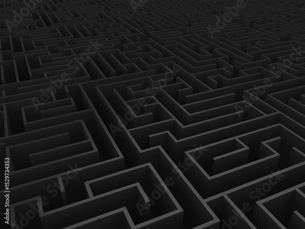 Obraz Dark endless maze 3d rendering