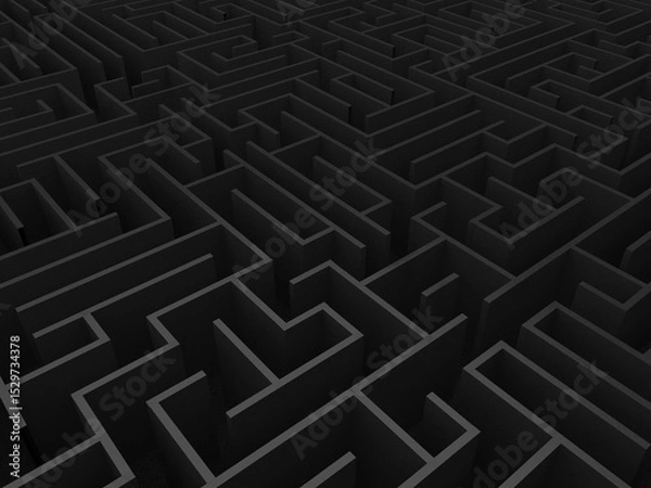 Obraz Dark endless maze 3d rendering