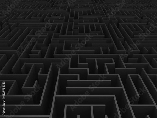 Obraz Dark endless maze 3d rendering