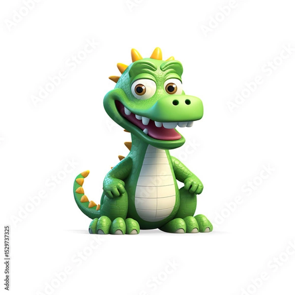 Obraz 3D Crocodile on a Transparent Background