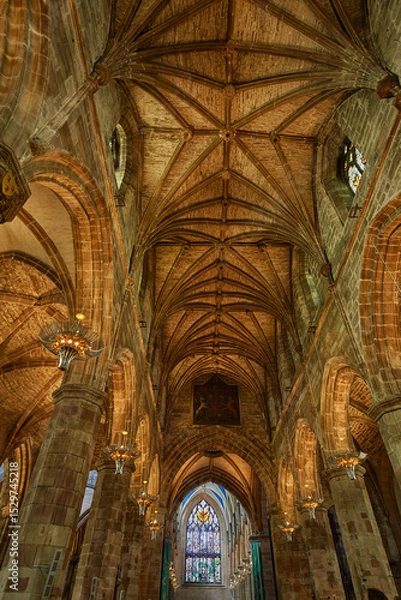 Fototapeta The vaulting ceiling of St Giles Cathedral. Edinburgh. Scotland