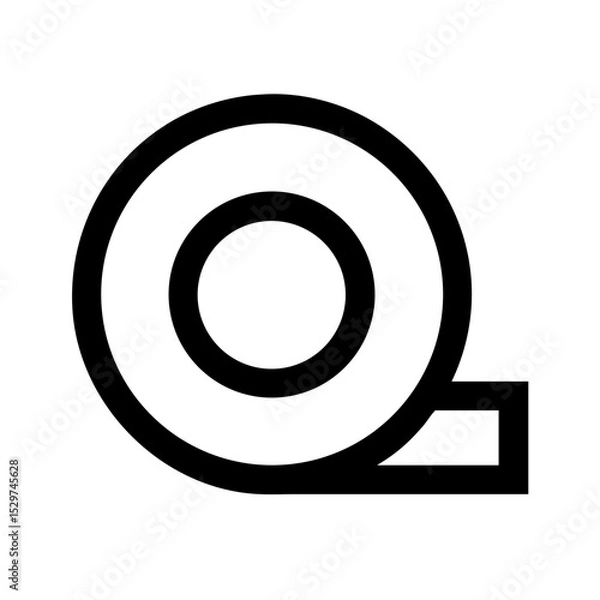 Fototapeta Adhesive tape roll icon. Simple sticky tape roll illustration.  Perfect sticky tape symbol for packaging design. This versatile sticky tape image is ideal for creating clear and functional icons.