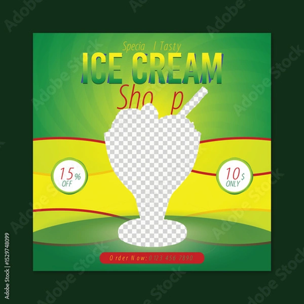 Obraz Social media post or square banner template vector design,