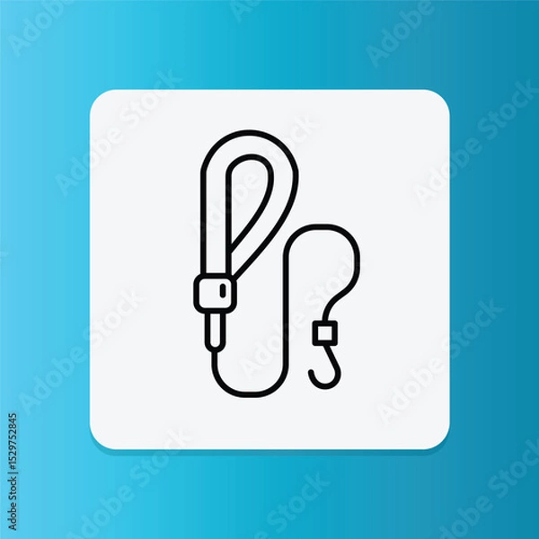 Fototapeta Icon of a pet leash, symbolizing pet walking, training, and outdoor activity.