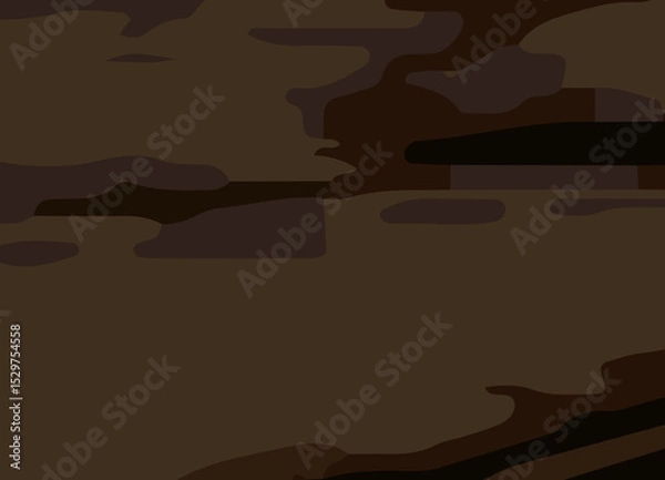 Obraz camouflage-style abstract pattern in earthy brown and orange tones. The design includes irregular, fluid shapes in varying shades, Burnt orange, Sienna, Tan, Chocolate brown, Dark coffee black wall