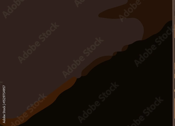 Obraz camouflage-style abstract pattern in earthy brown and orange tones. The design includes irregular, fluid shapes in varying shades, Burnt orange, Sienna, Tan, Chocolate brown, Dark coffee black wall