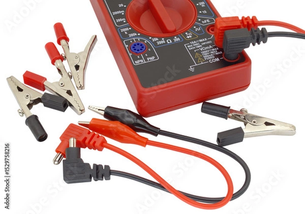 Fototapeta Digital multimeter on white