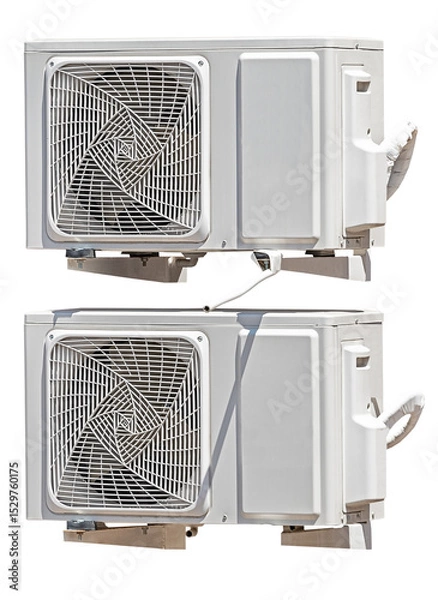 Fototapeta air conditioning compressor isolated on white