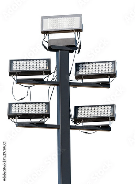 Fototapeta The Stadium Spot-light tower on white