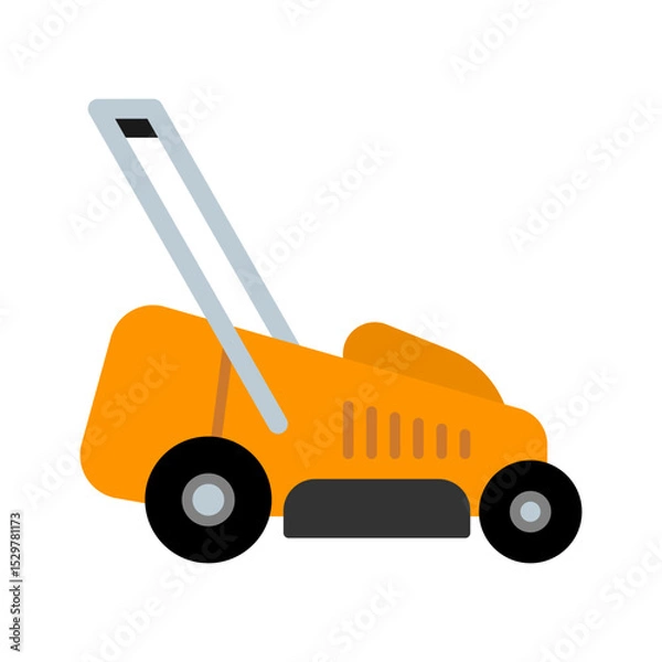 Fototapeta Lawn mower icon with modern flat design