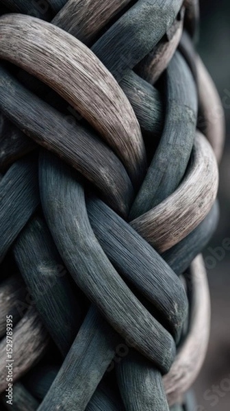 Obraz Dark Grey Woven Texture Close Up