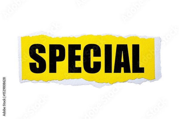 Obraz Special text label isolated on transparent or white background, png