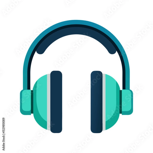 Obraz headphones icon isolated vector art illustration