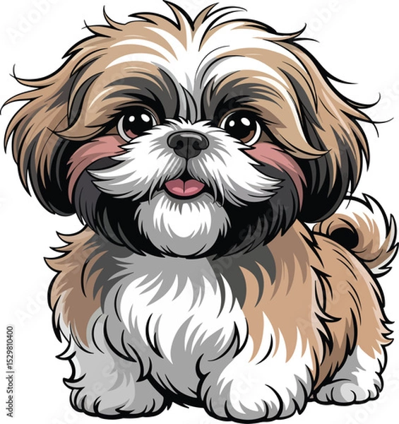 Obraz Cute Shih Tzu Dog Vector