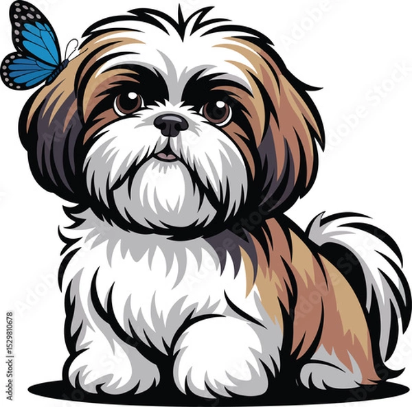 Obraz Cute Shih Tzu Dog Vector