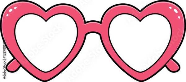 Obraz Heart-Shaped Sunglasses Summer Graphic Element