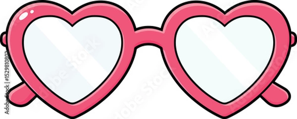 Obraz Heart-Shaped Sunglasses Summer Graphic Element