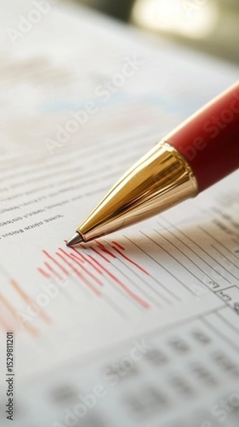 Obraz Red pen marking document