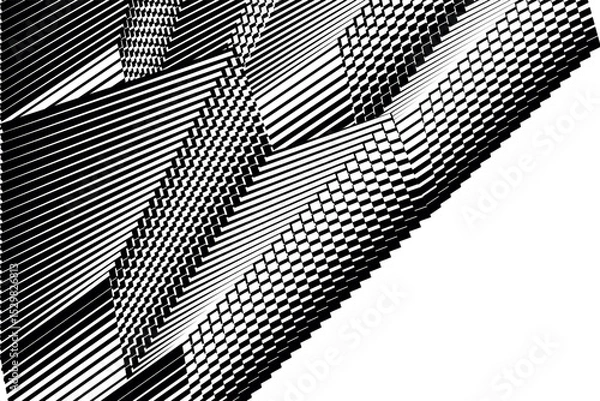 Fototapeta Основные RGB op art abstract modern background, creative dynamic pattern, vector texture