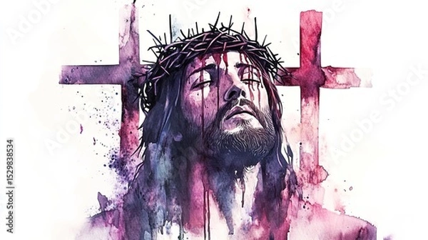 Obraz Jesus with a crown of thorns art