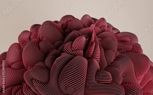 Obraz 3d render of abstract detailed shape. Creative futuristic background.