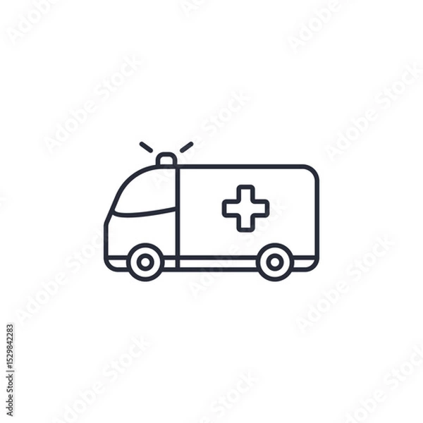 Fototapeta ambulance icon. projector Symbol sign for mobile concept and web design. Vector icon, Logo illustration, Vector graphics