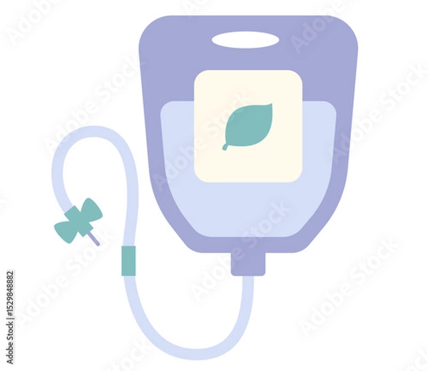 Fototapeta 可愛くてシンプルな点滴のベクターイラストアイコン(Cute and Simple Vector Illustration Icon of Intravenous Drip)