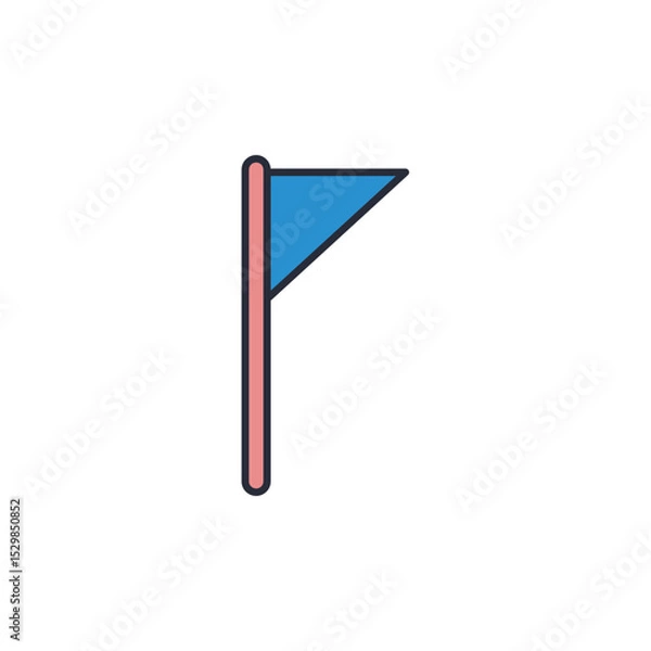 Obraz flag icon. projector Symbol sign for mobile concept and web design. Vector icon, Logo illustration, Vector graphics