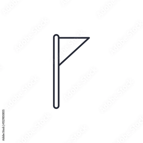Obraz flag icon. projector Symbol sign for mobile concept and web design. Vector icon, Logo illustration, Vector graphics