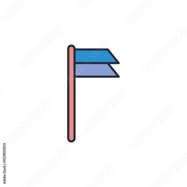 Obraz flag icon. projector Symbol sign for mobile concept and web design. Vector icon, Logo illustration, Vector graphics