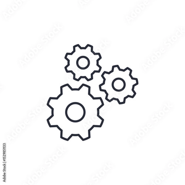 Obraz gear icon. projector Symbol sign for mobile concept and web design. Vector icon, Logo illustration, Vector graphics