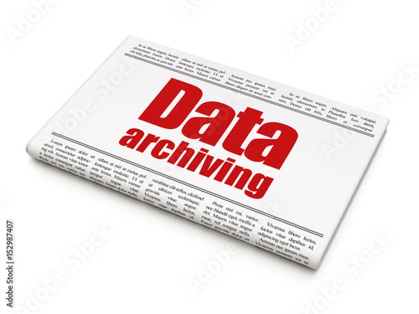 Fototapeta Information concept: newspaper headline Data Archiving