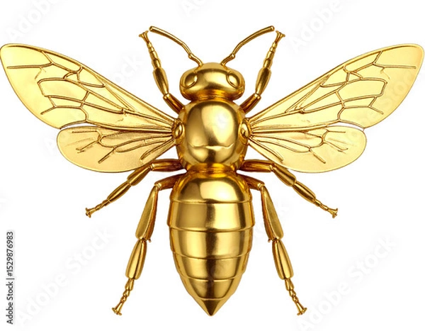 Obraz Golden Honey Bee 3D Render