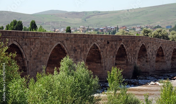 Obraz The Historical Kesik Bridge, located in Sivas, Turkey, was built in the 13th century.