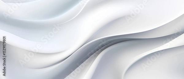 Fototapeta White fluid shapes and curves with light gradients