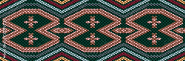 Obraz Native American Andean Beadwork Pattern