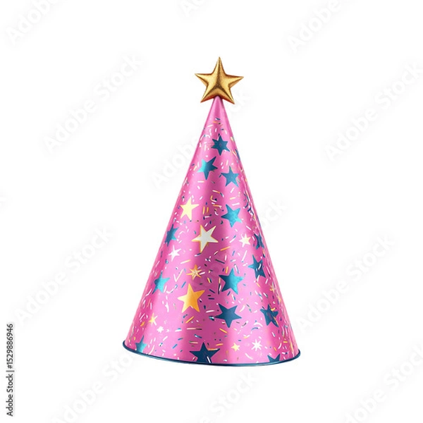 Obraz birthday party hats isolated on a transparent background, in a PNG format