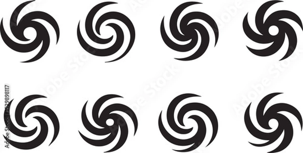Fototapeta Energy Swirl Icon – Editable Vector, Flat Style Power Motion Symbol