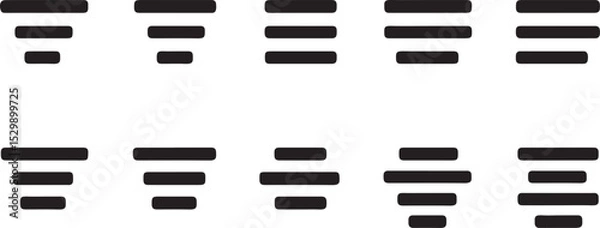 Fototapeta Align Center Icons – Editable Vector Set | Flat UI Design Pack