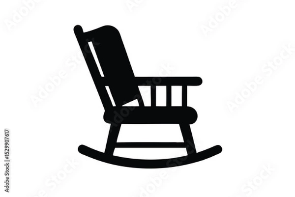 Obraz rocking chair vector icon