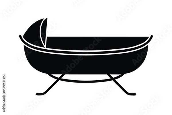 Obraz baby bassinet vector icom