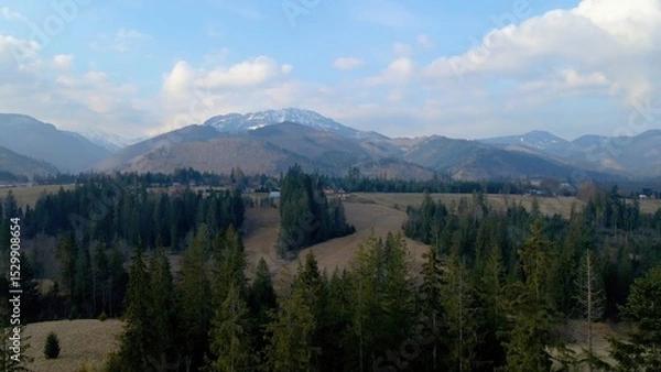 Fototapeta mountain top rocks view from above Zakopane Poland